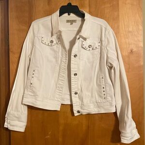 White jean jacket